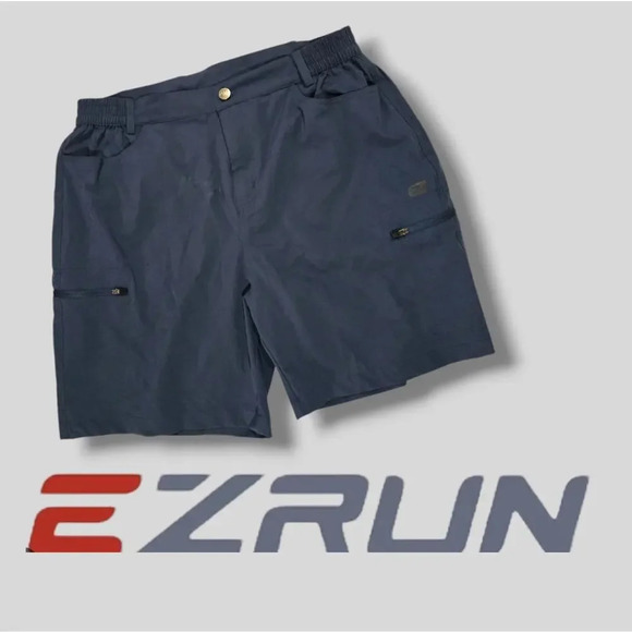 Ezrun Men’s Blue Nylon Running Shorts Large 6” Inseam NewStay cool and comfort - Picture 9 of 10